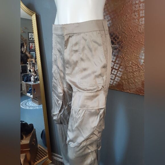 Zara NWT Limited Edition Satin Cargo Pants - Picture 13 of 14